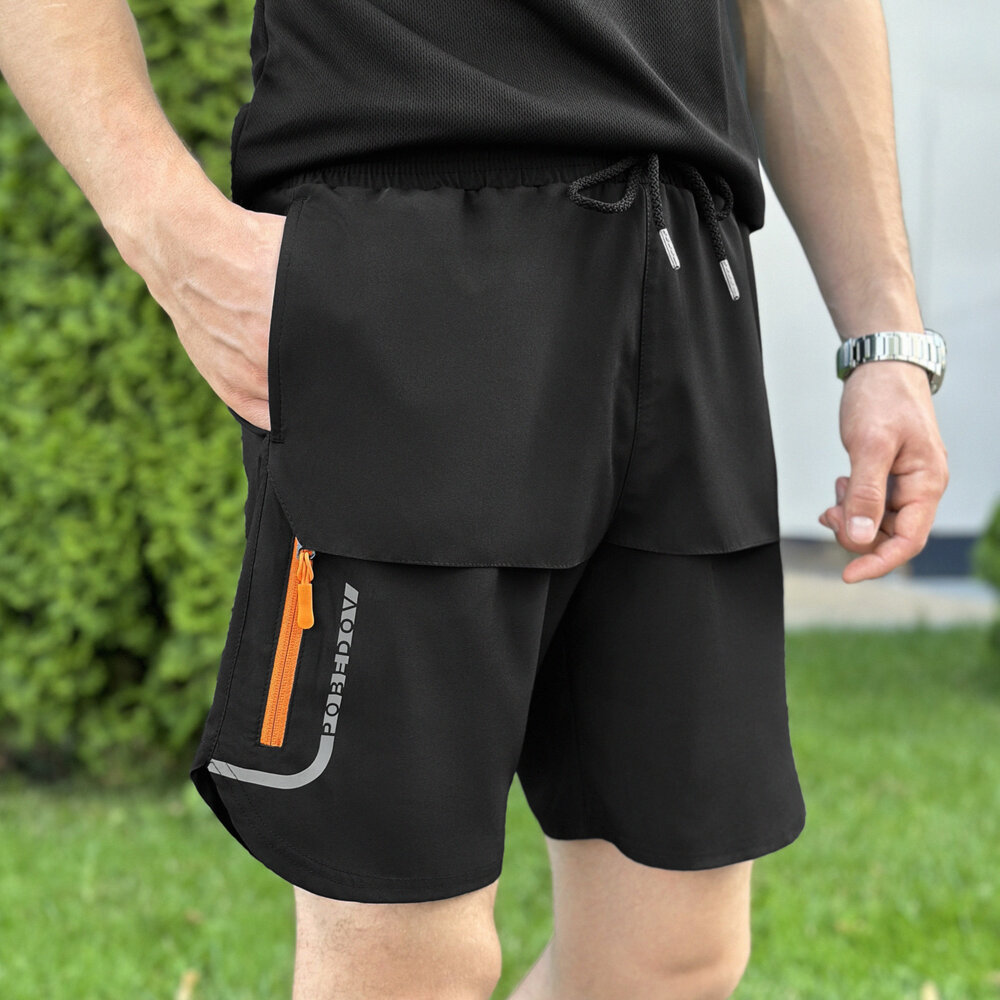 Спортивні шорти чоловічі Pobedov Viter 368381 XXXL Чорний (00000006495)