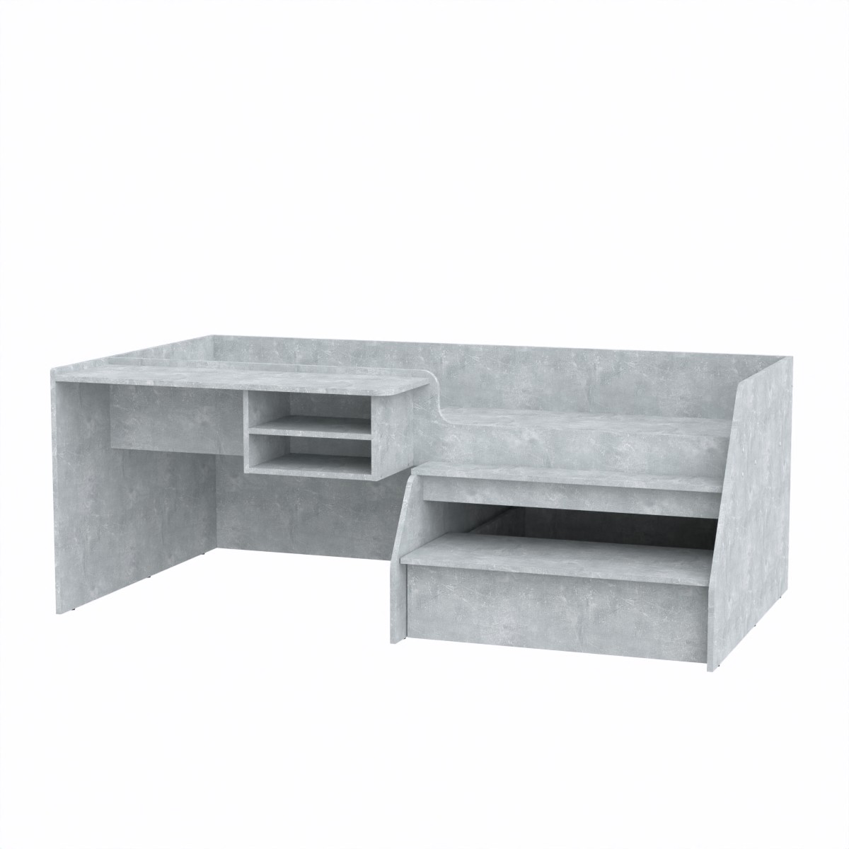 Ліжко зі столом Компанит Універсал 3 194,2х106,6х72 см Бетон