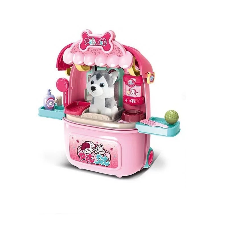 Дитяча валіза з улюбленцем Yufeng Грумінг 50.6х35.4х30 см Рожевий (145131)