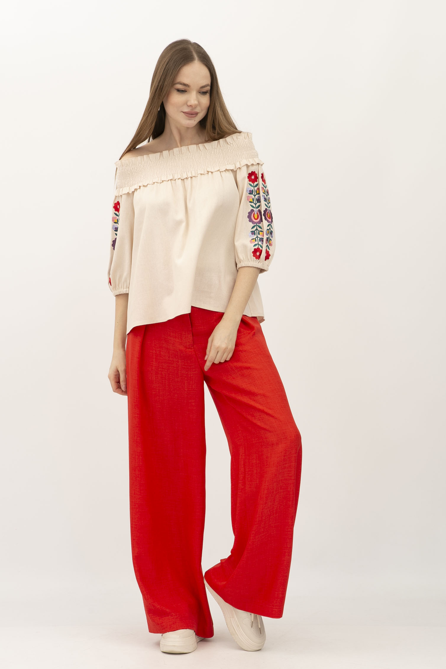 Блуза Lesia Руфаро 1 Бежевий 44 (14374000044)