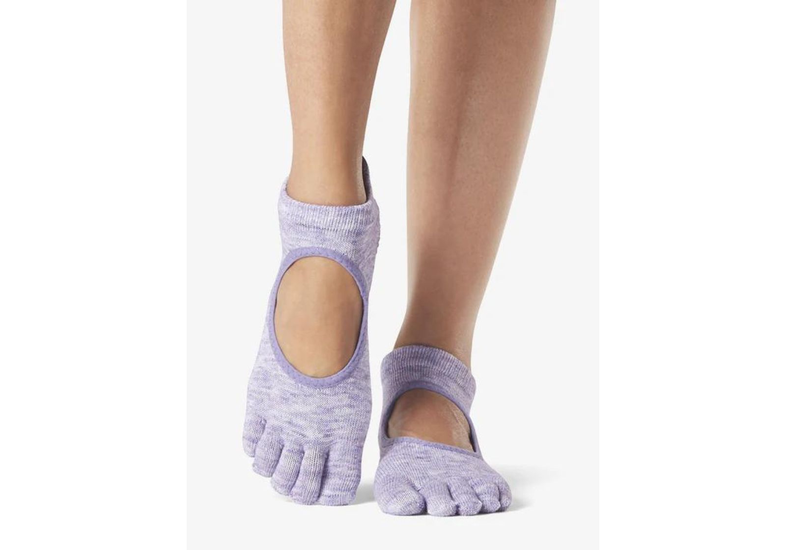 Шкарпетки для йоги ToeSox Full Toe Bellarina Grip Heather Purple S 36-38.5