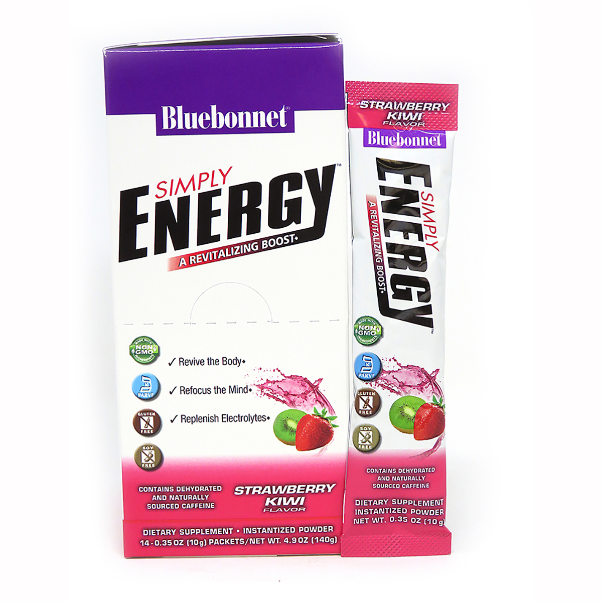 Енергетичний напій у порошку Bluebonnet Nutrition Simply Energy Grape 14 пакетиків по 10 г (1711)