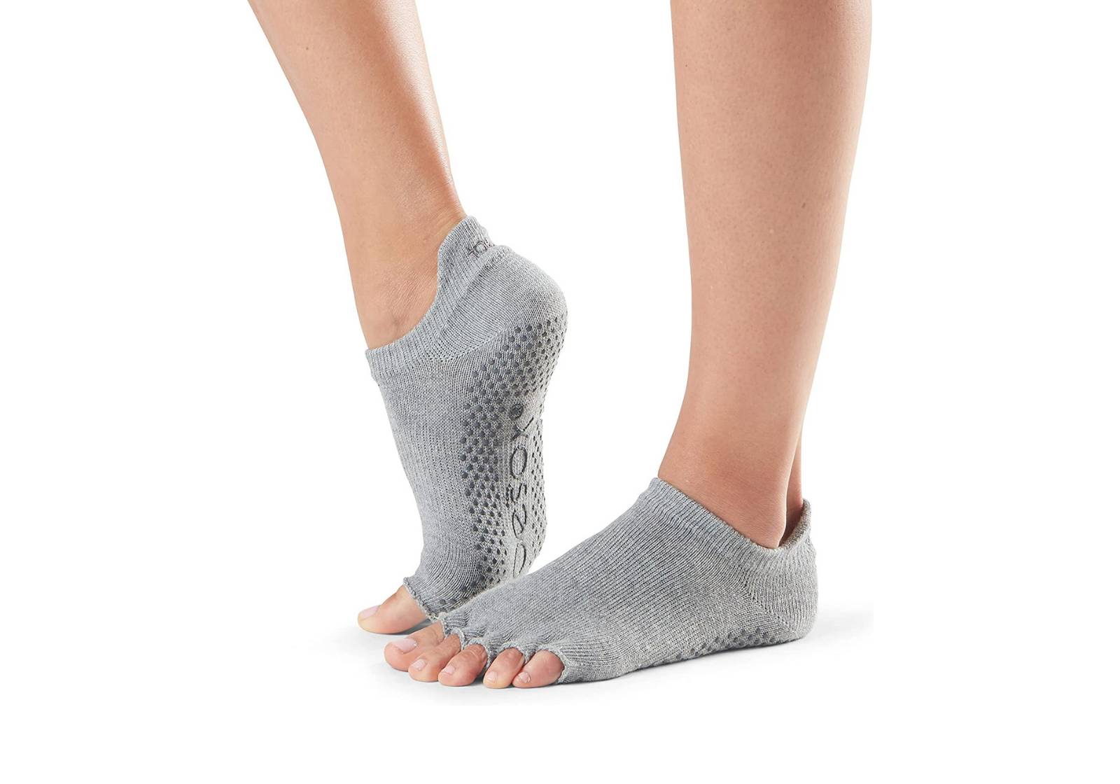 Шкарпетки для йоги ToeSox Half Toe Low Rise Grip Heather М 39-42.5 Grey