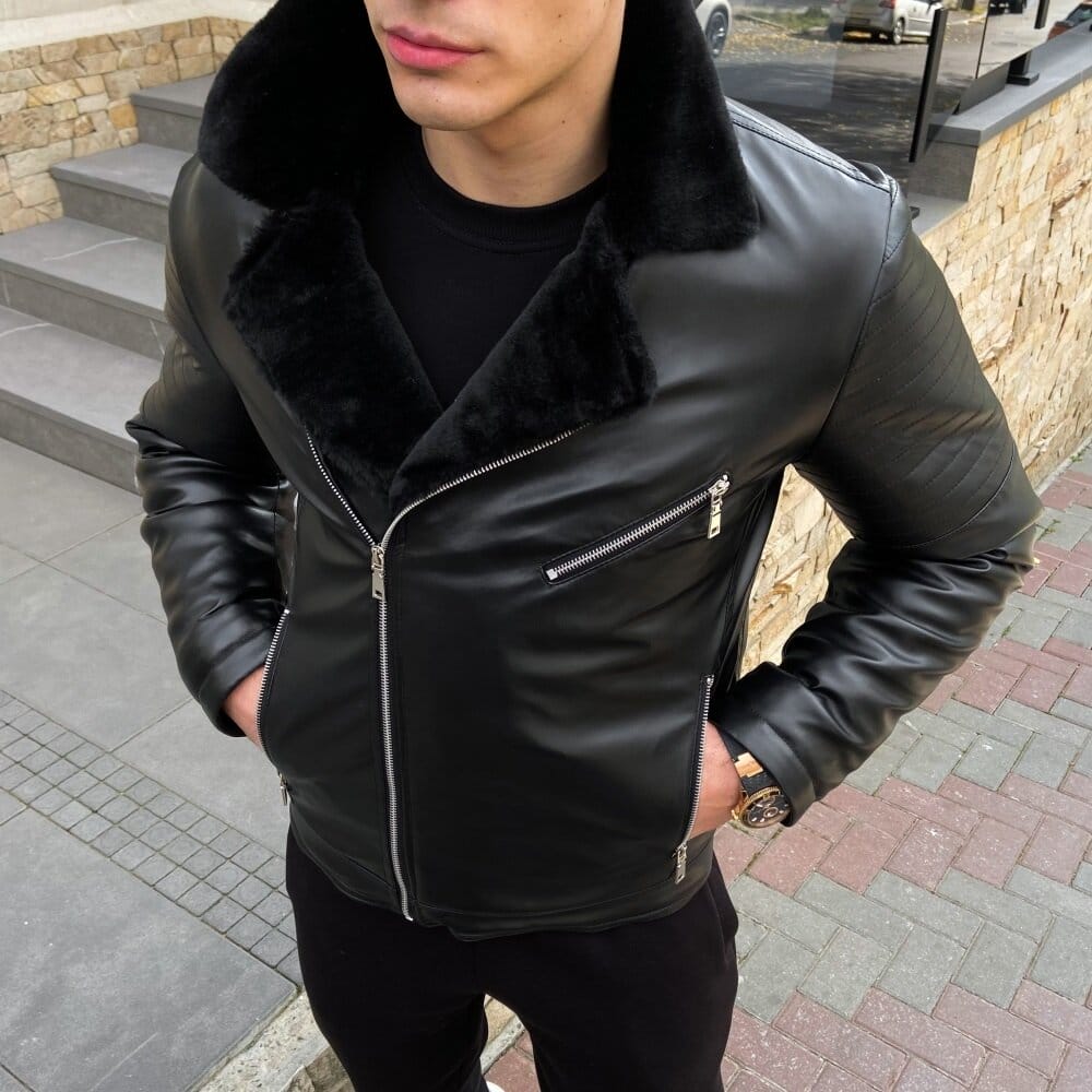 Чоловіча зимова дублянка Pobedov Winter Jacket V6 140281 M Чорний (00000000401)
