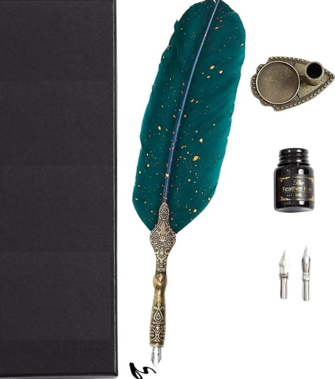 Антикварний набір Urbankit вінтажна перова ручка для каліграфії з чорнилом та 2 шт змінних стержня