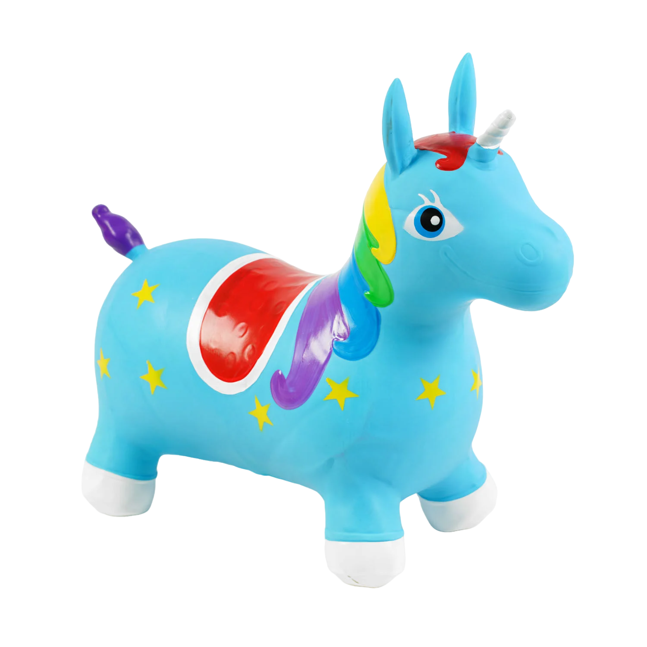 Стрибок конячка Jin Jia Tai Єдиноріг 59х25х50 см Блакитний (137424)