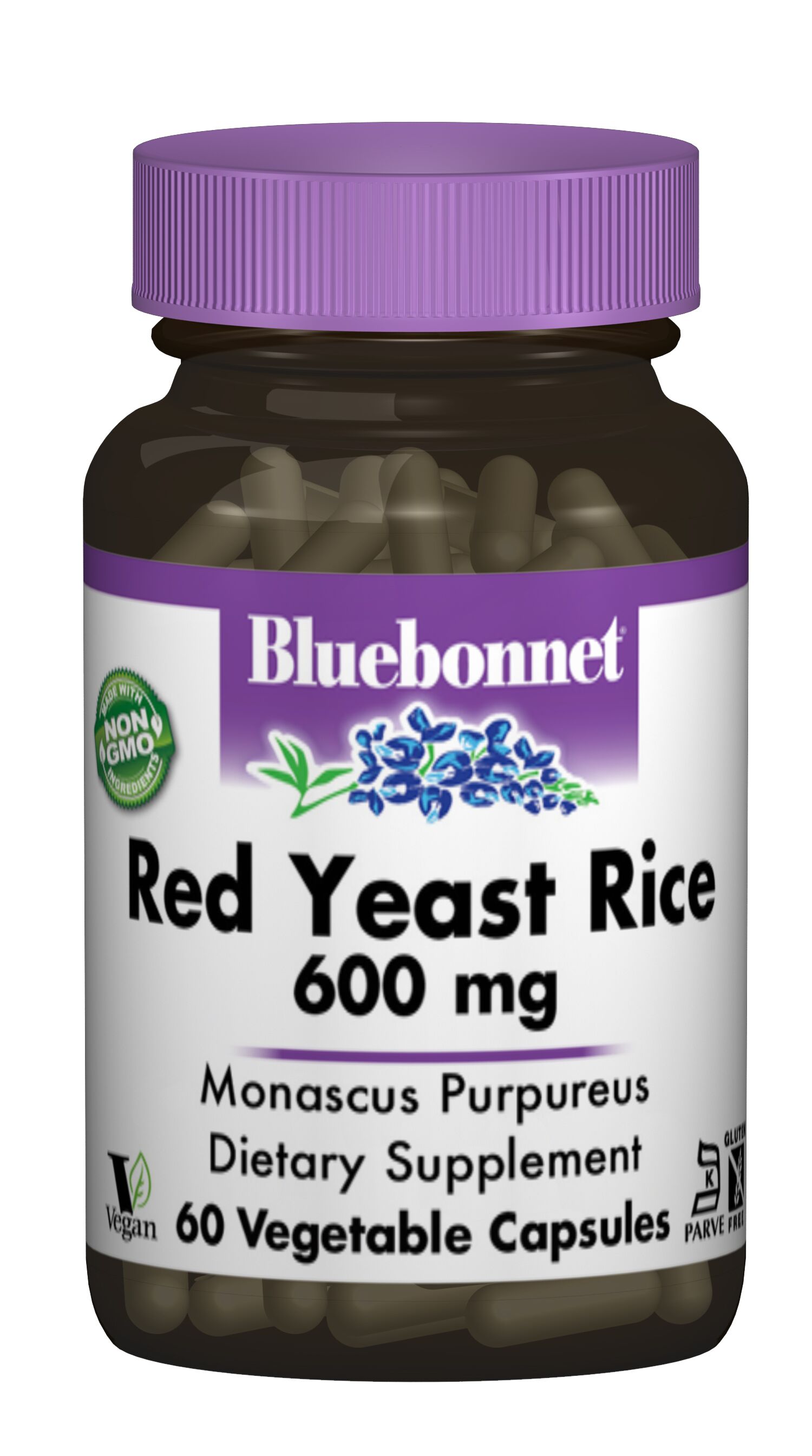 Червоний Дріжджовий Рис 600мг Bluebonnet Nutrition 60 гелевих капсул