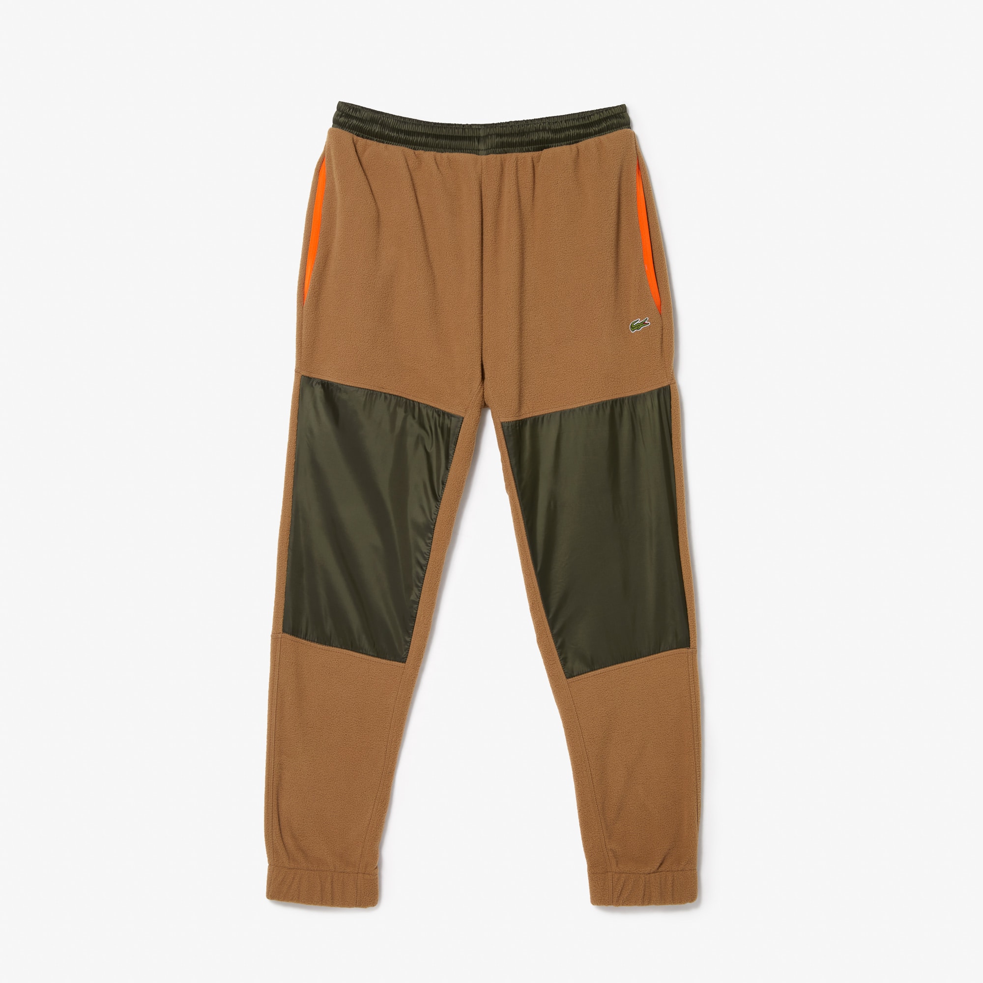 Штани чоловічі Lacoste Men's Colorblock Polar Fleece Trackpants L Коричневий-хакі (XH0227-51-89F)