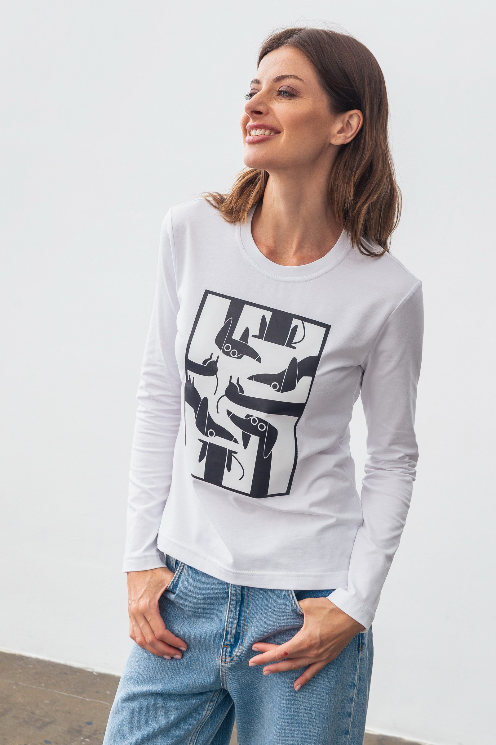 Лонгслів Lesia Мелік Білий 44 (14931000044)