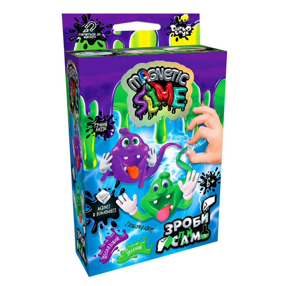 Безпечний набір для проведення дослідів Crazy Slime Magnetic Danko Toys SLM-Mg-02-01U02U міні Вид 2