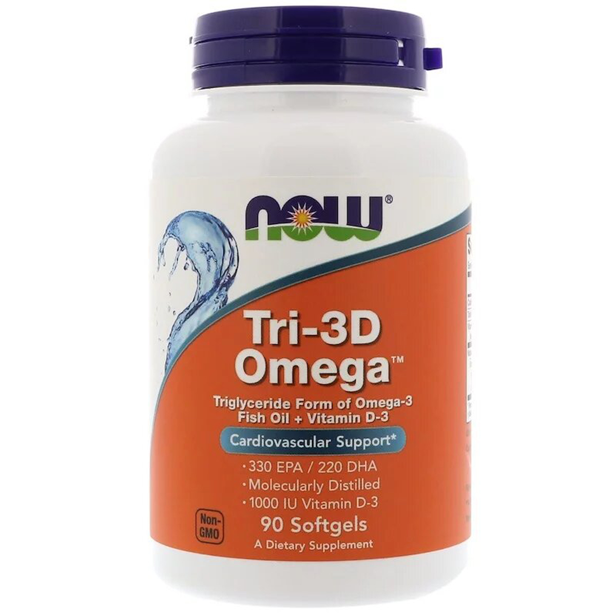Риб'ячий жир + Д3, Tri-3D Omega, Now Foods, 90 желатинових капсул