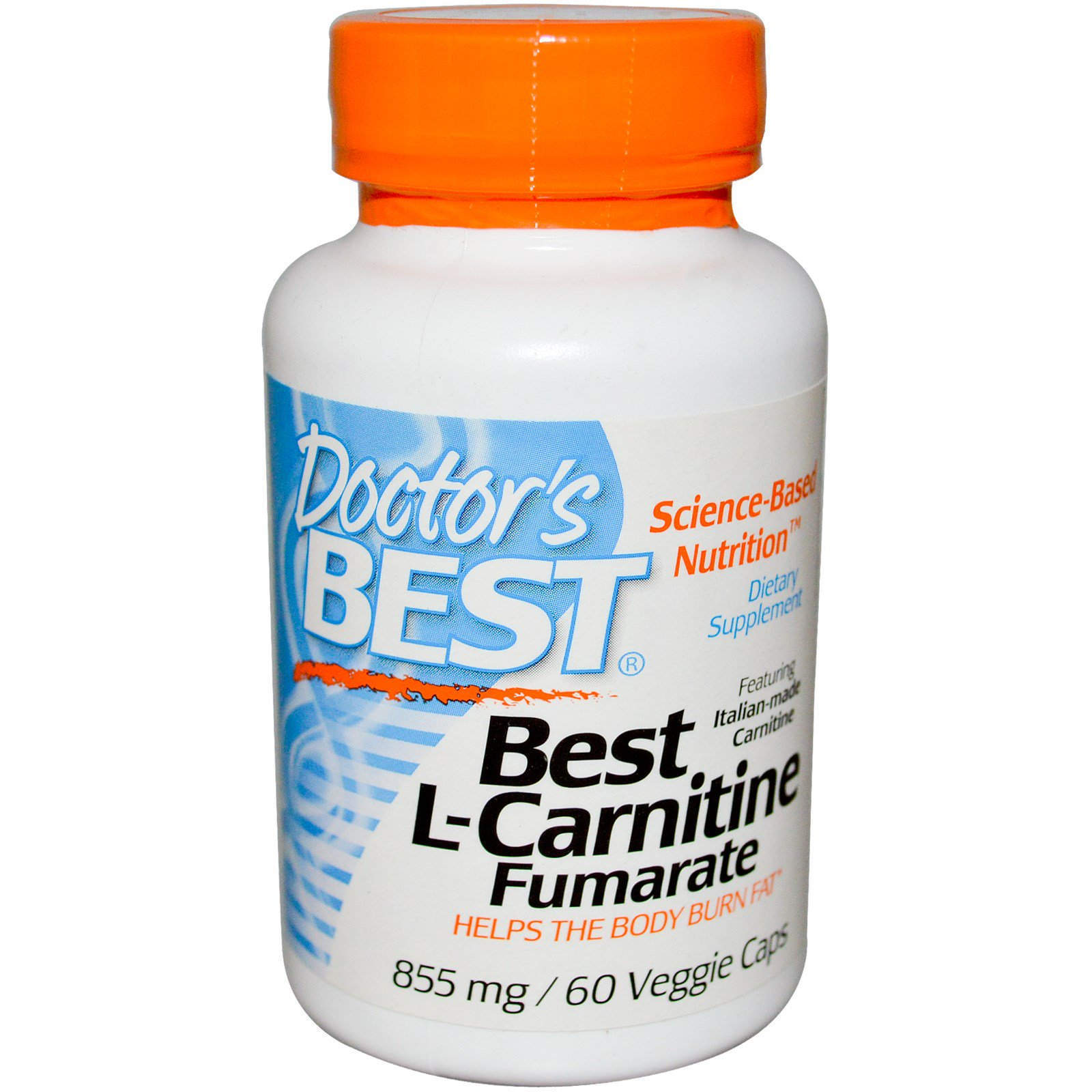 Л-карнітин фумарат L-Carnitine Fumarate Doctor's Best 855 мг 60 капсул (1489)