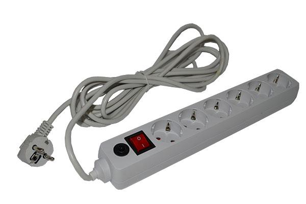 Мережевий фільтр-подовжувач Lemanso 5 м (LMK052)