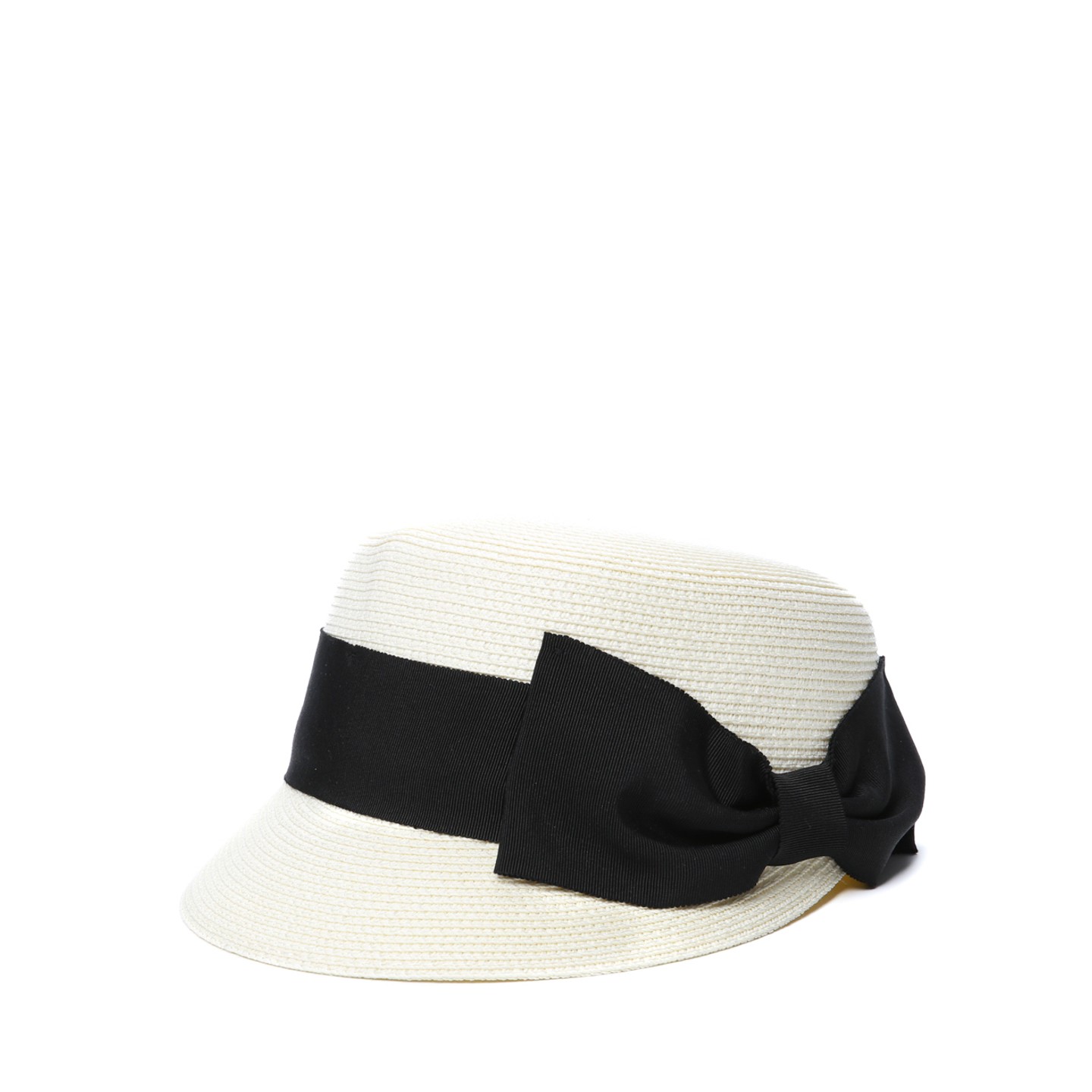 Капелюх-кепок жіночий з бантом LuckyLOOK Фафе 57 Молочно-чорний 803-152