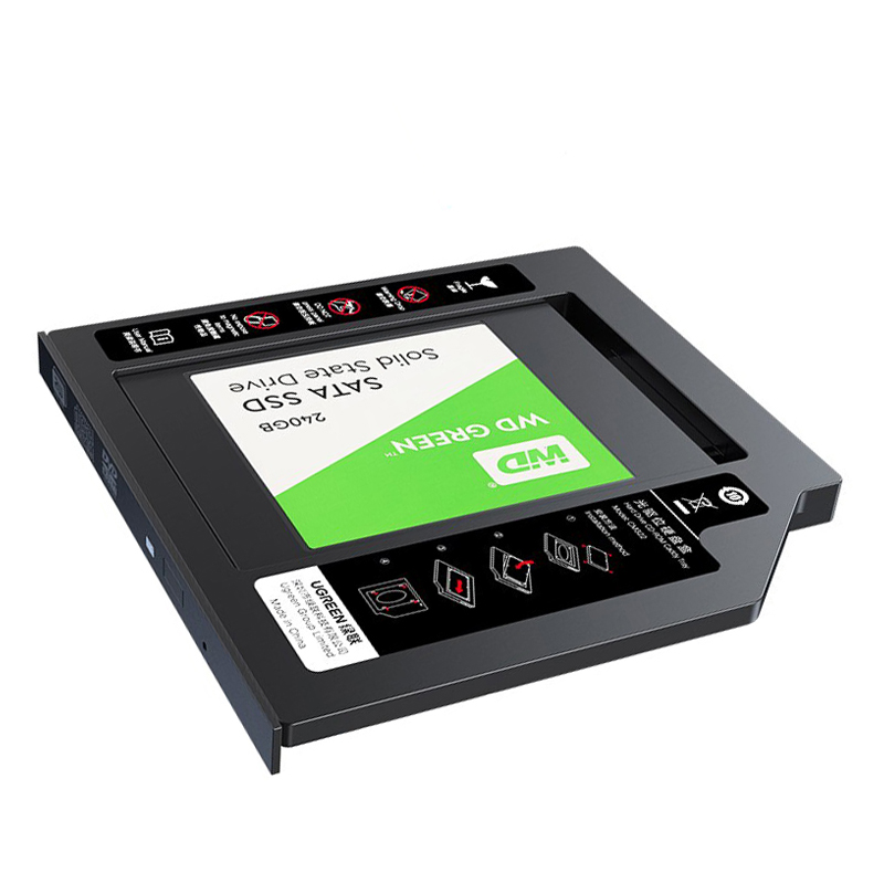 Карман-адаптер Ugreen CM322 9.5мм для підключення 2.5" HDD/SSD SATA 3.0 до ноутбука 70657