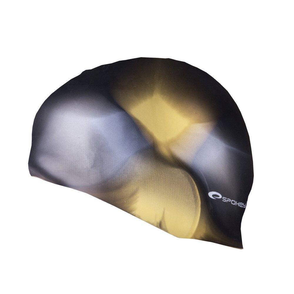 Шапочка для плавання Spokey Abstract для дорослих Onesize Чорно-жовта (s0127)