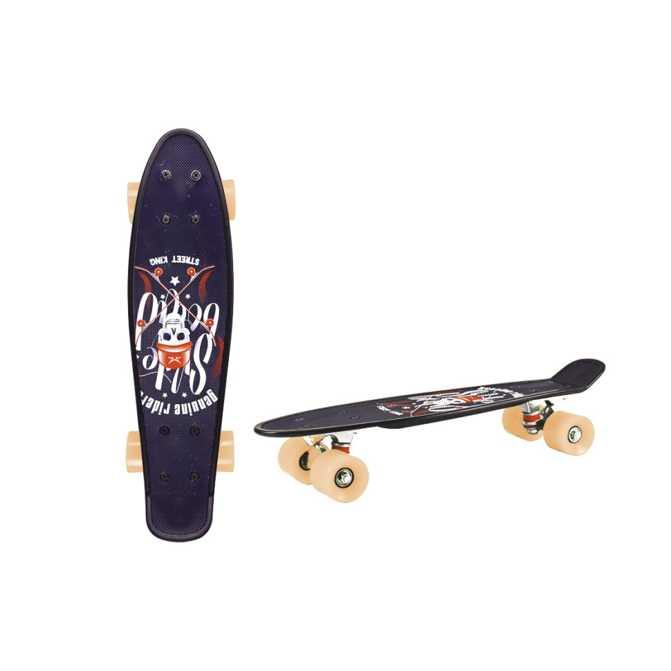 Скейт Пенні борд Bambi SC20402 PU колеса 56 см Бежевий