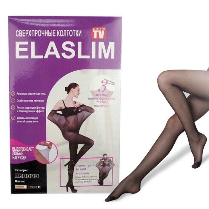 Жіночі колготки Ela Slim, що нервуються, Чорний (R0166)
