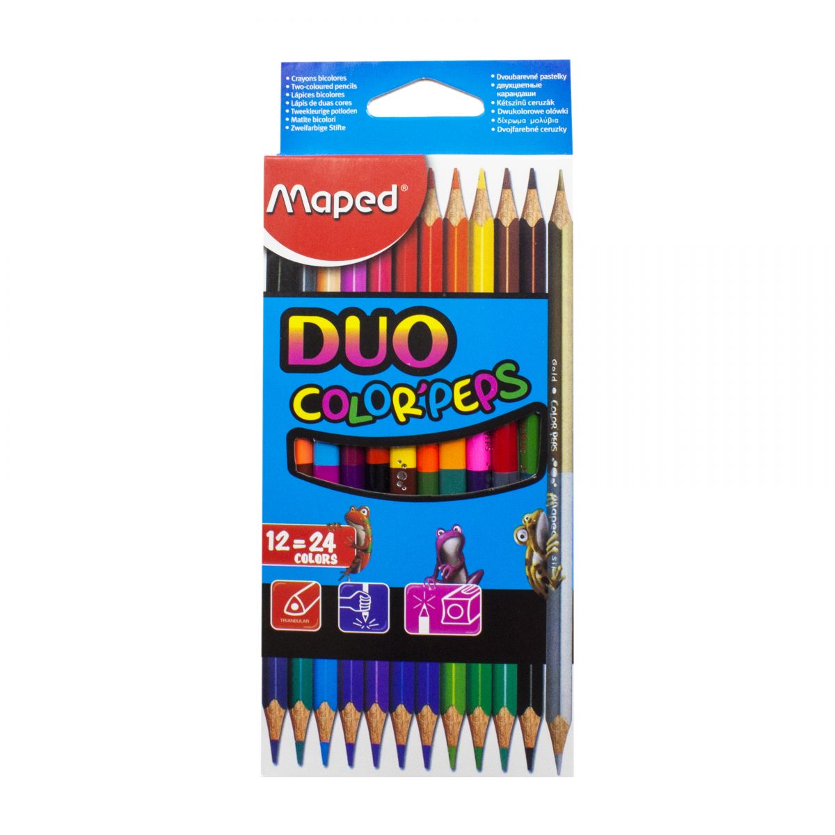 Набір двоколірних олівців Duo 12 штук Maped (О-00174)