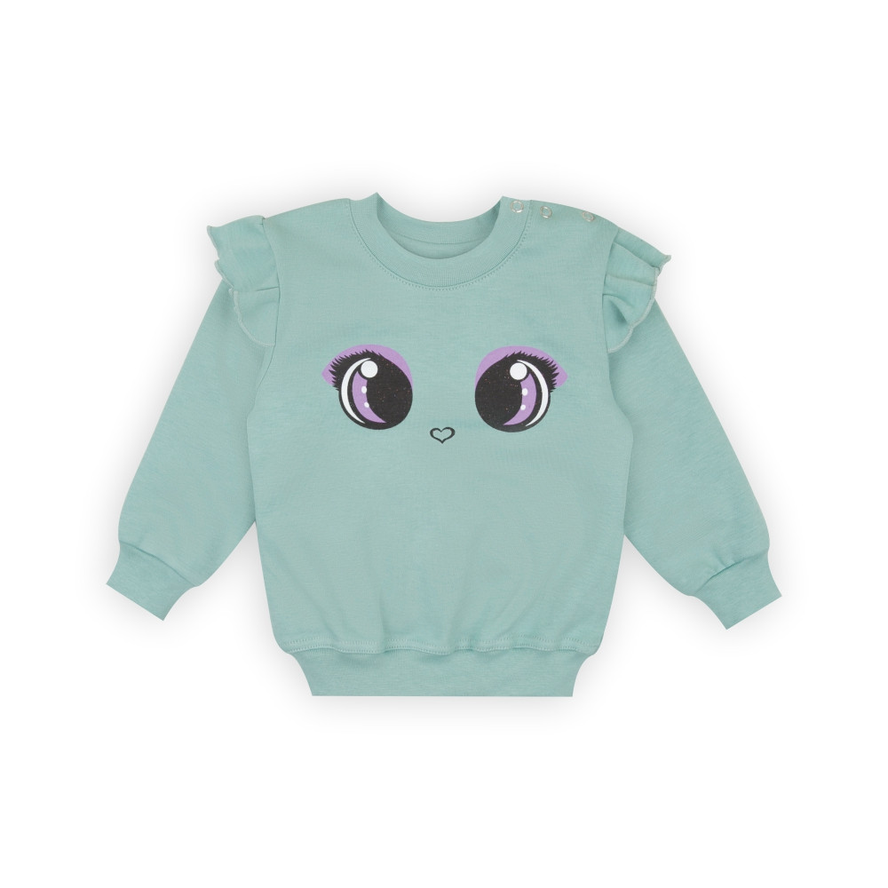 Светр дитячий для дівчинки GABBI DG-21-51-1 Айс Зелений на зріст 80 (12966)