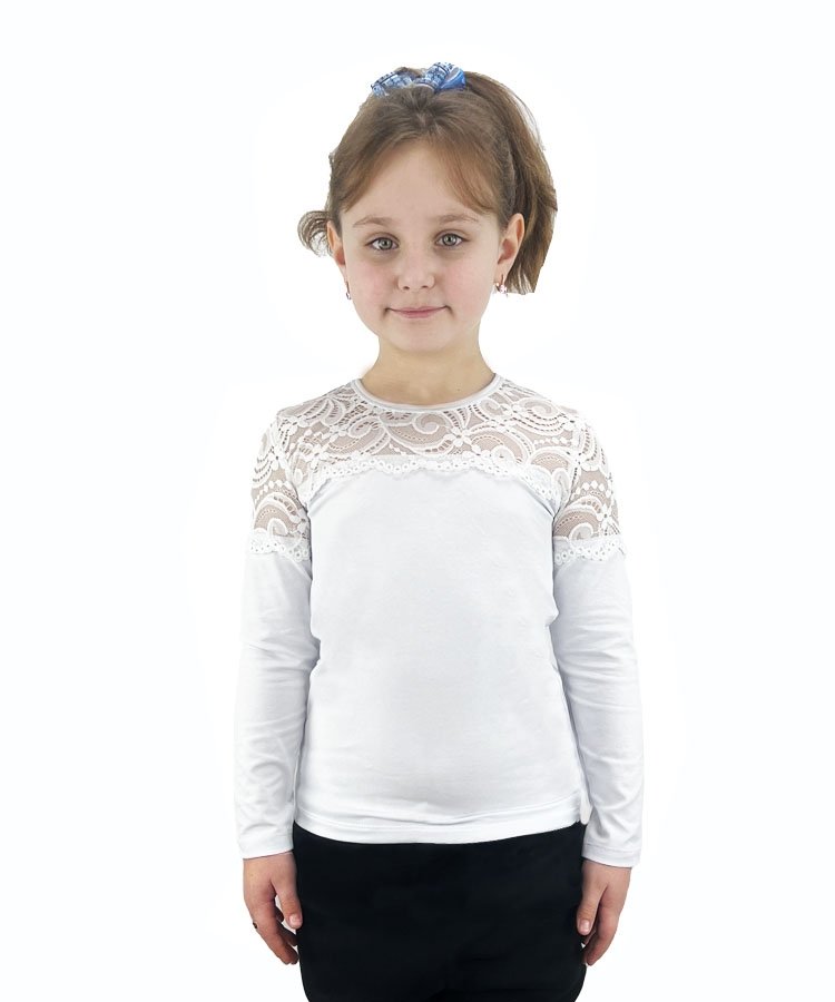 Блузка для дівчинки Жемчужина Стилей 32008 36 Білий (18001)