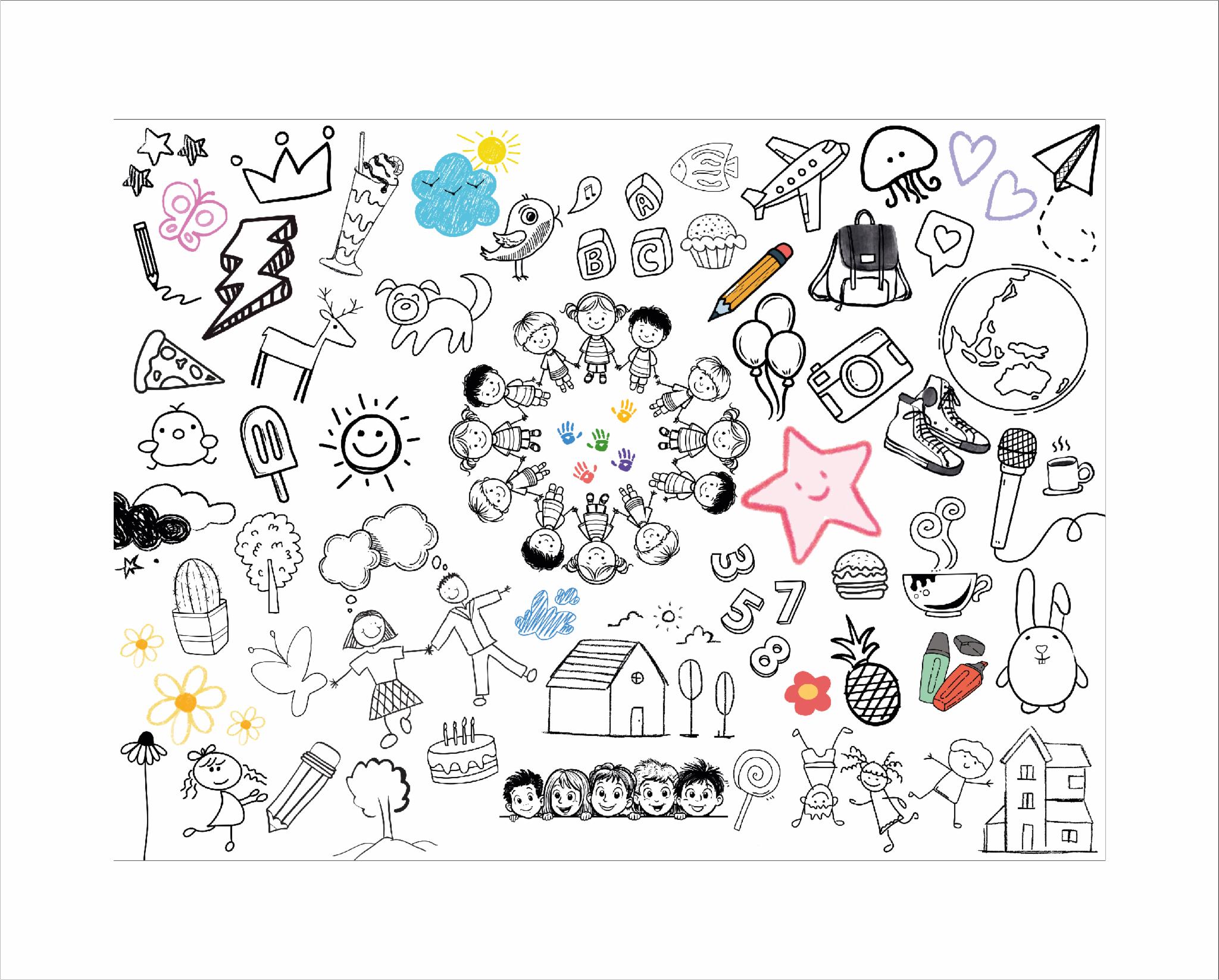 Розмальовка дитяча та тубус No Brand Дитяча 100х130 см