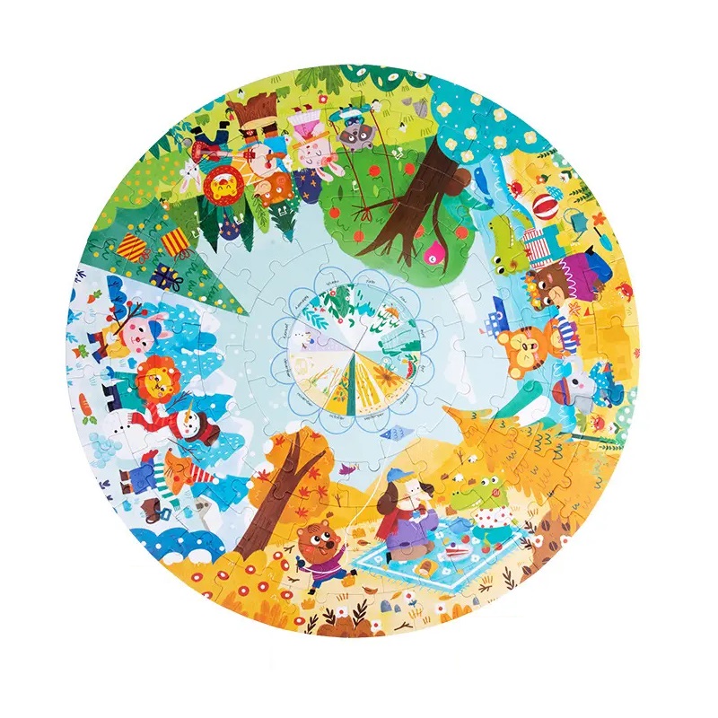 Дитячі пазли Yufeng Пори року 88 деталей Різнокольоровий (108362)