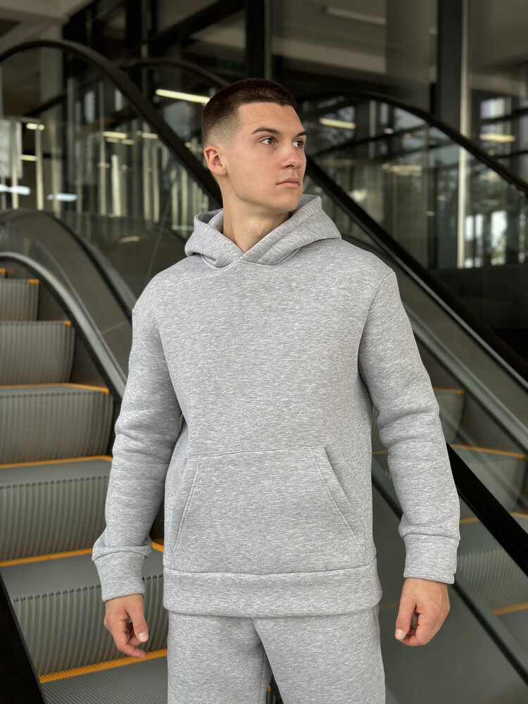 Худі чоловіче Pobedov 008 295963 XXXL Сірий меланж (00000007054)