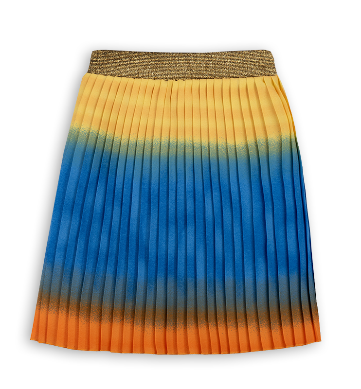 Спідниця плісирована на резинці Gabbi Веселка на зріст 134 (12487)