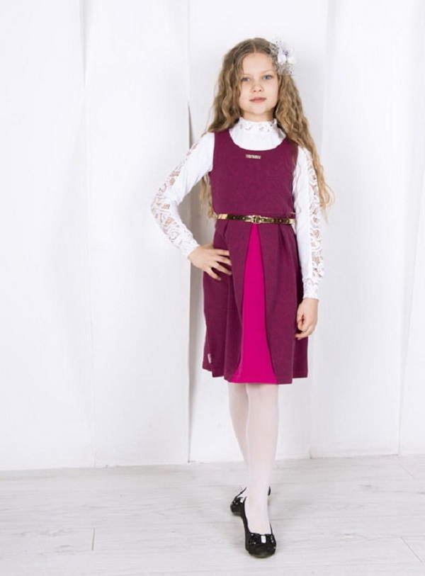 Сарафан дитячий Gabbi Леді Малинове на зріст 122 (10497)