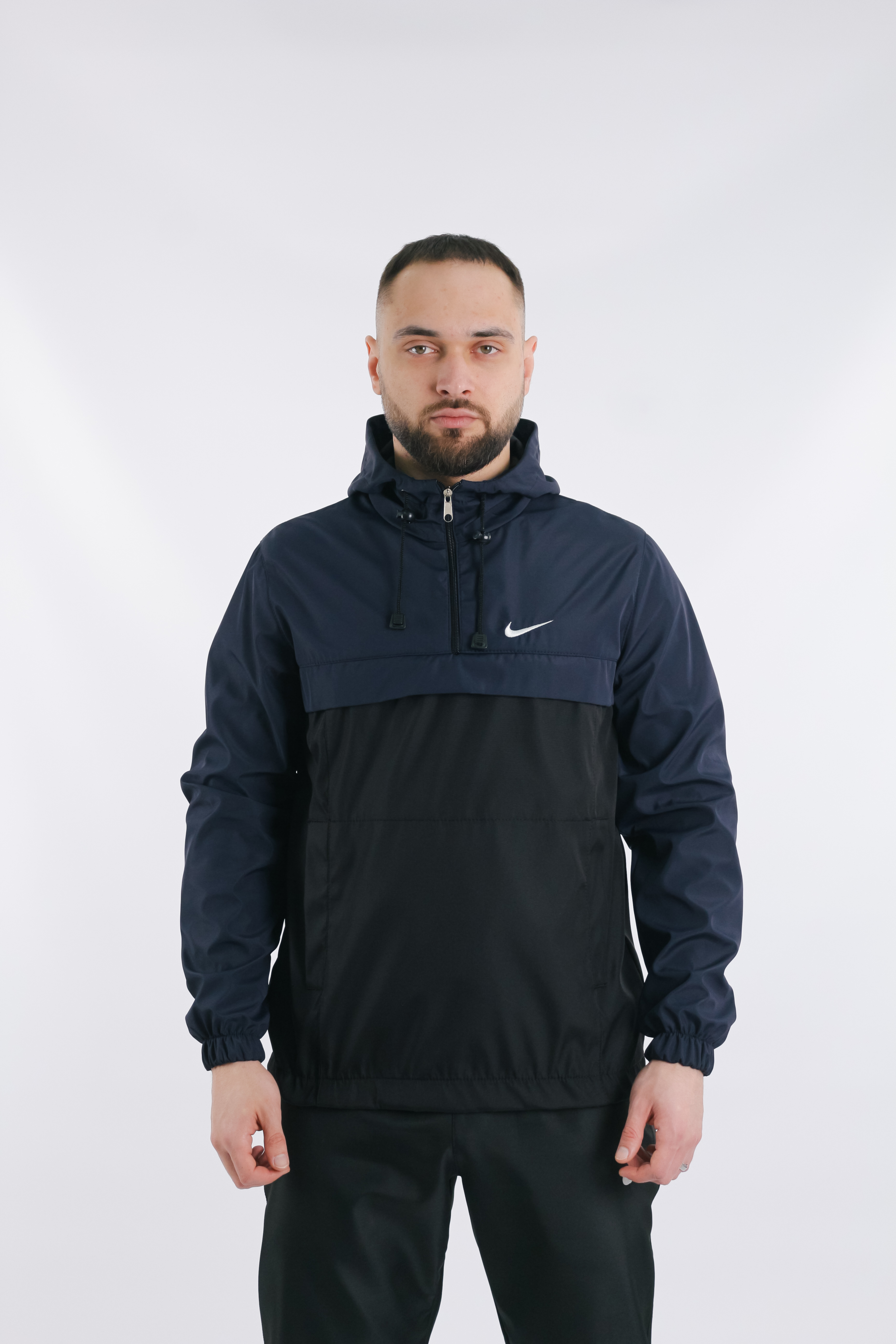 Анорак чоловічий No Brand President 3XL Синьо-чорний (1602860219/3XL)