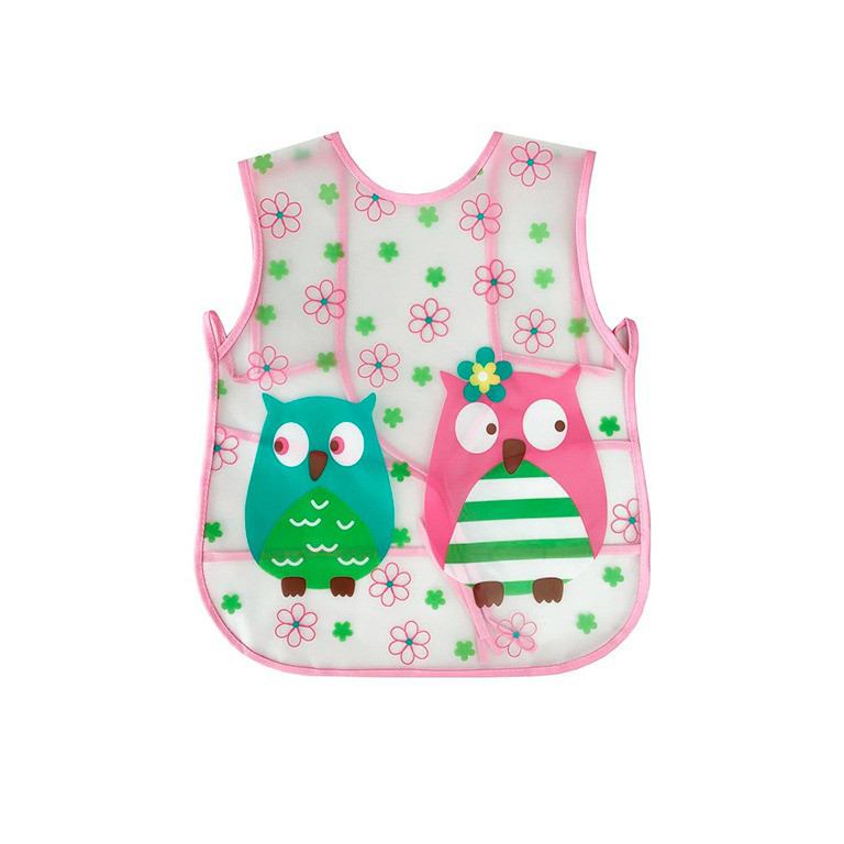 Слинявчик клейончатий на зав`язках Mega Zayka MGZ-0607 (Pink)