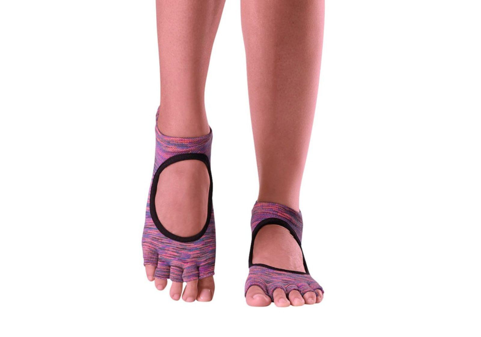 Шкарпетки для йоги ToeSox Half Toe Bellarina Grip Move Tec M (39-42.5) Pink