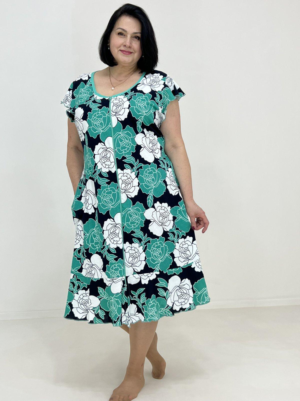 Халат жіночий Triko Флора 52-54 Різнокольоровий (80819023-2)