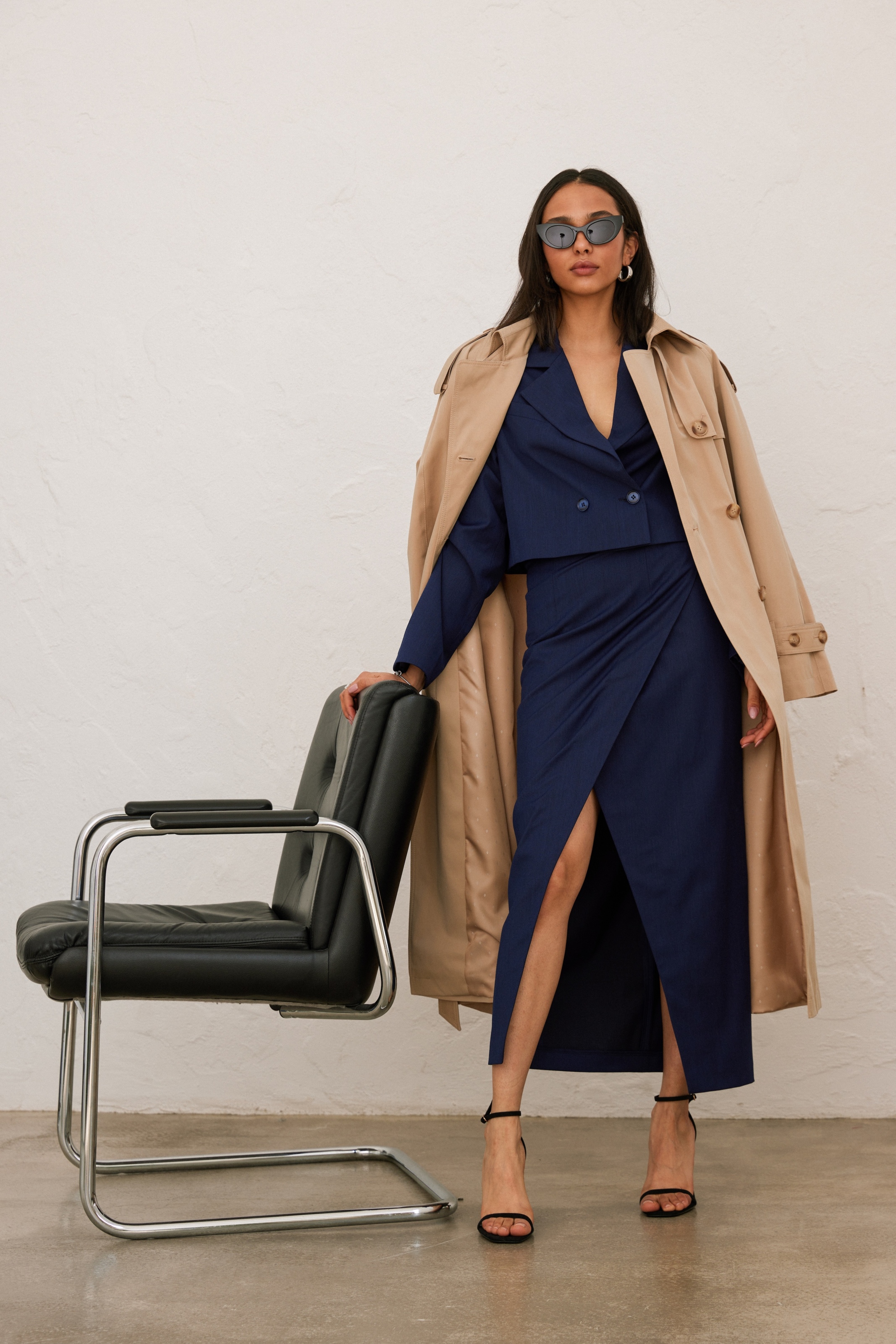 Жіночий тренч ORIGA Сьюзан 26457 44/S Бежевий (972)