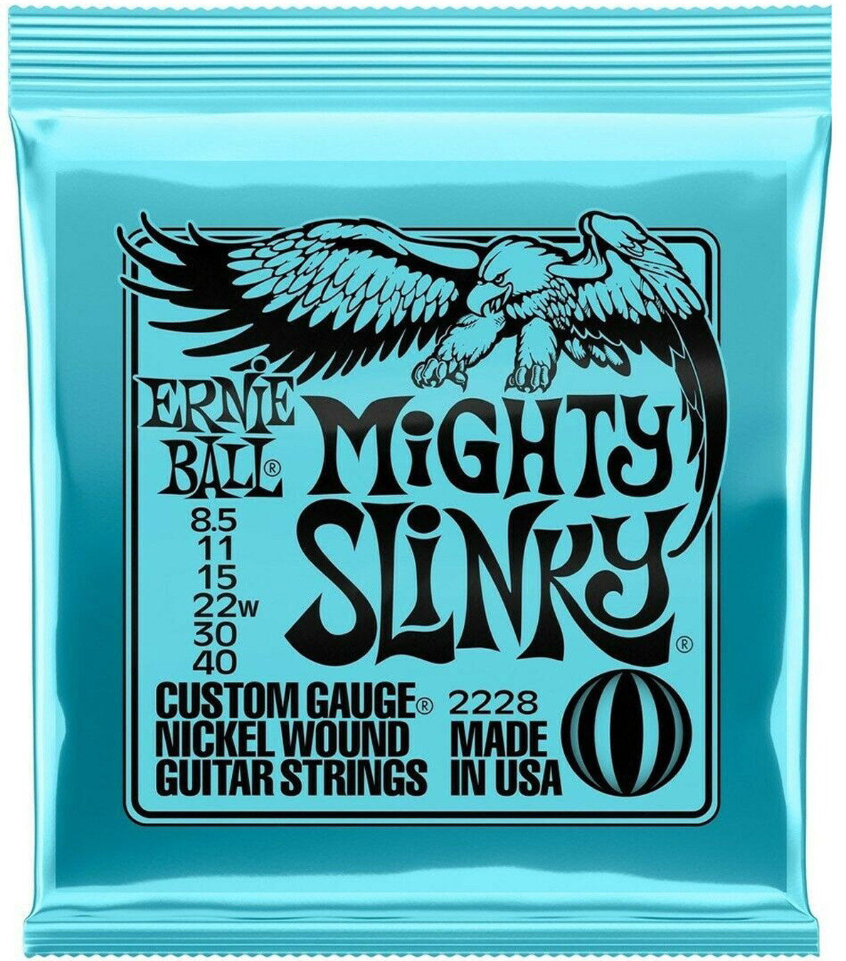 Струни для електрогітари Ernie Ball 2228 Mighty Slinky Nickel Wound 8.5/40