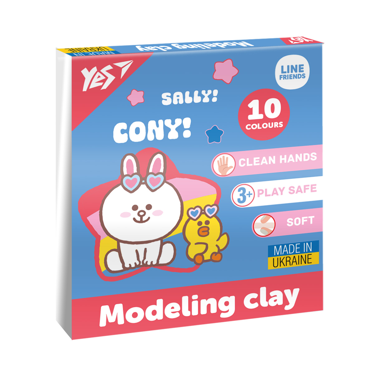 Пластилін YES Line Friends 10 кольорів 200 г (540664)