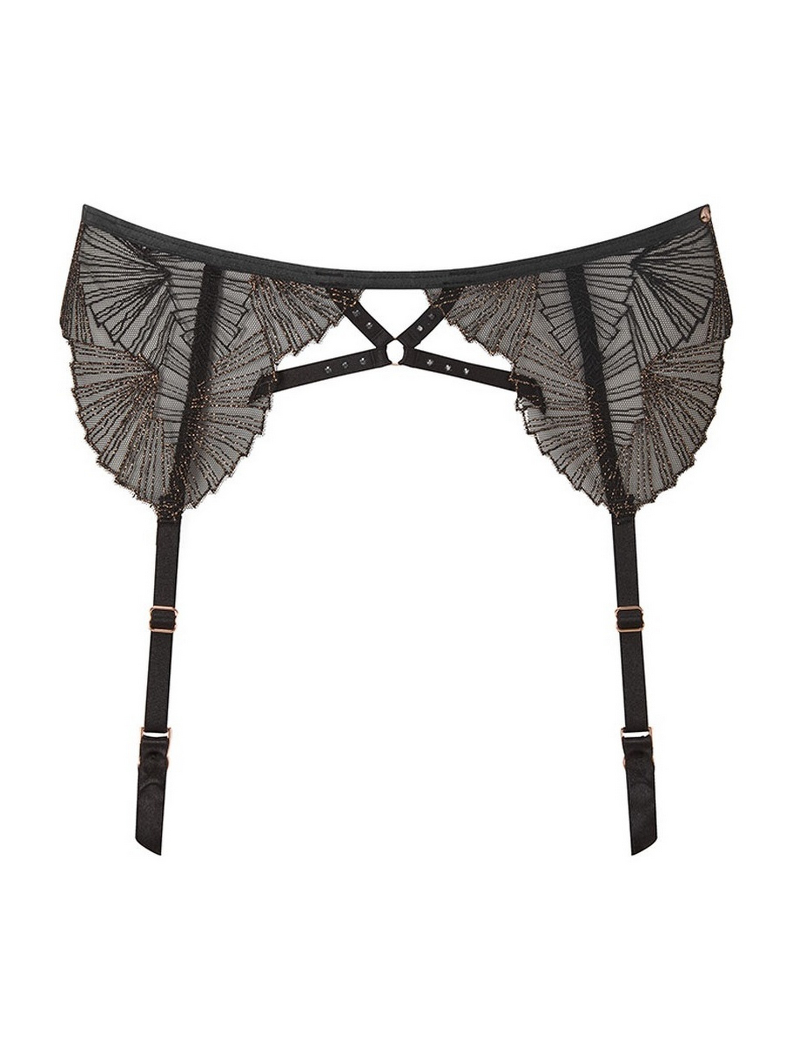 Пояс для панчох Gossard Captivate 19402BBZ XL Чорно-бежевий (5053014883843)