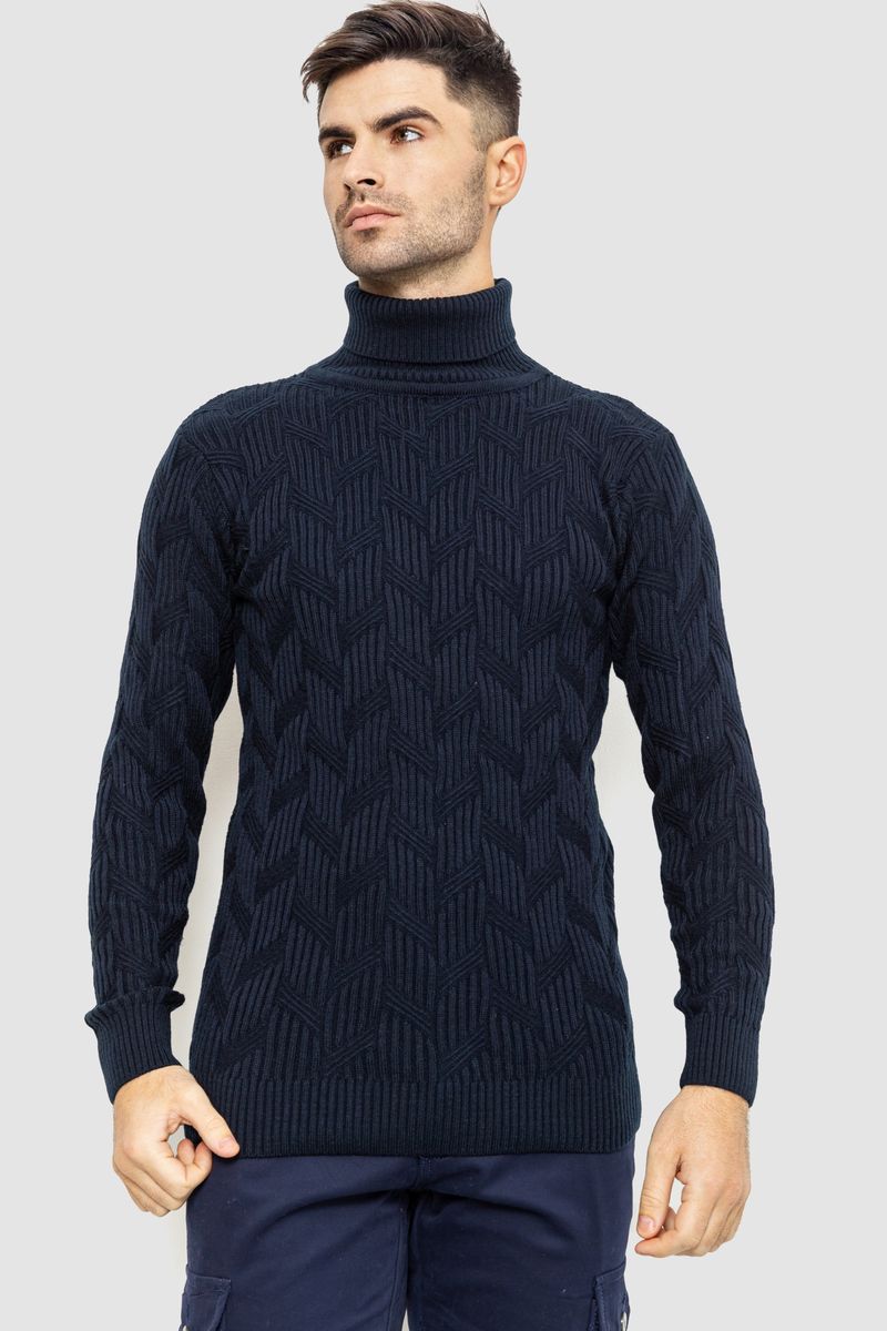 Светр чоловічий AGER XL Темно-синій (161R1034)