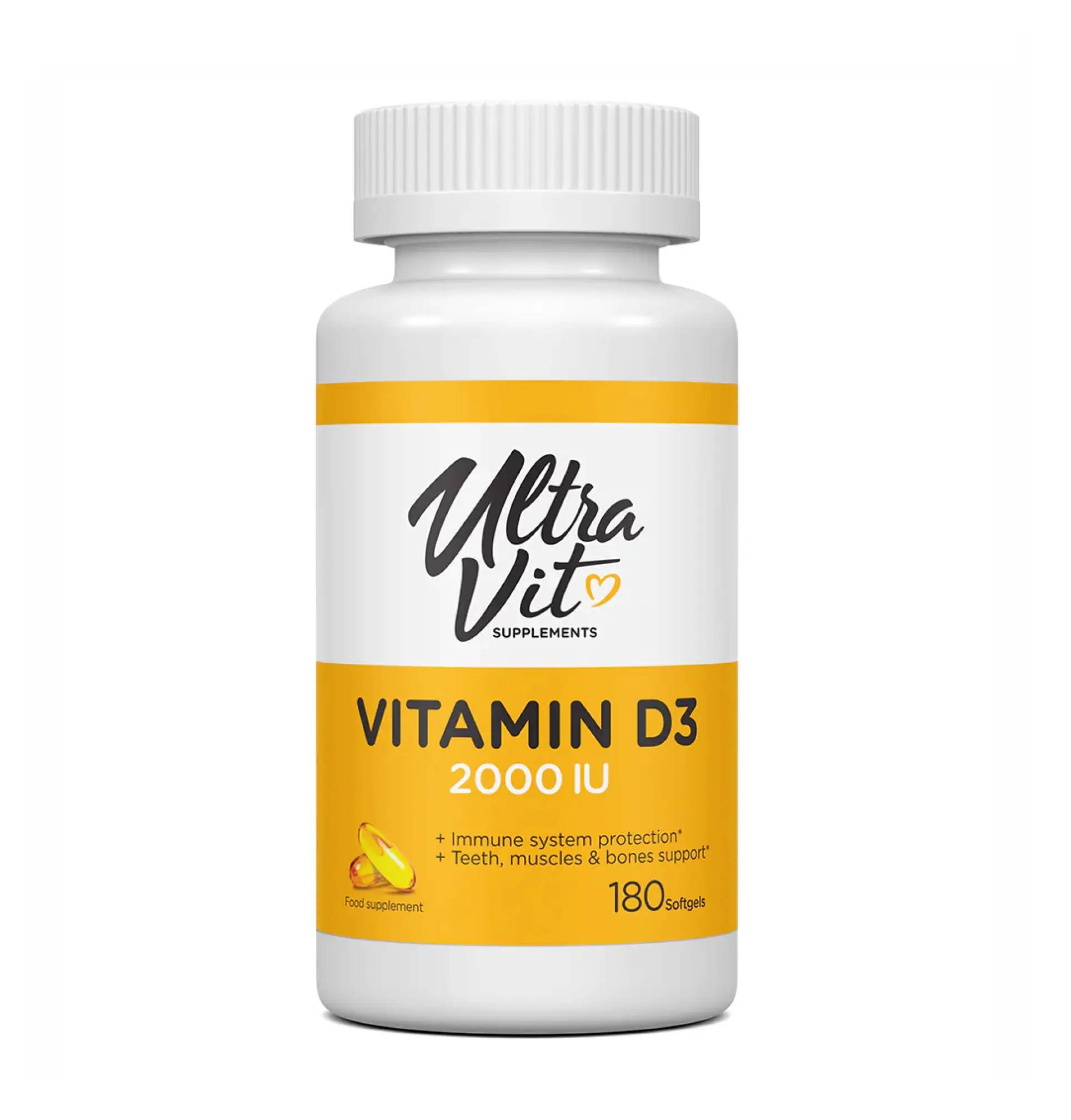 Вітаміни VPLab Vitamin D3 2000 IU 180 softgels (1086-2022-10-0309)