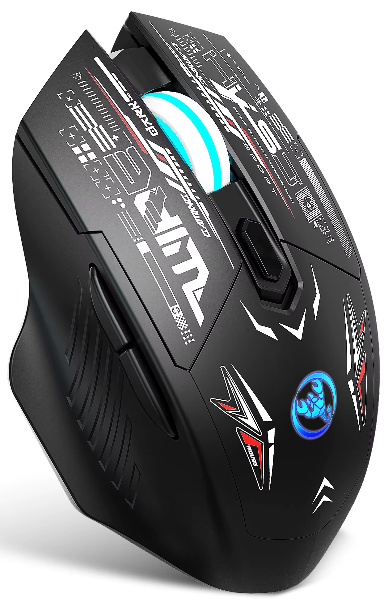 Миша бездротова HYSJ Т38 з акумулятором та підсвічуванням 2,4G Bluetooth Black