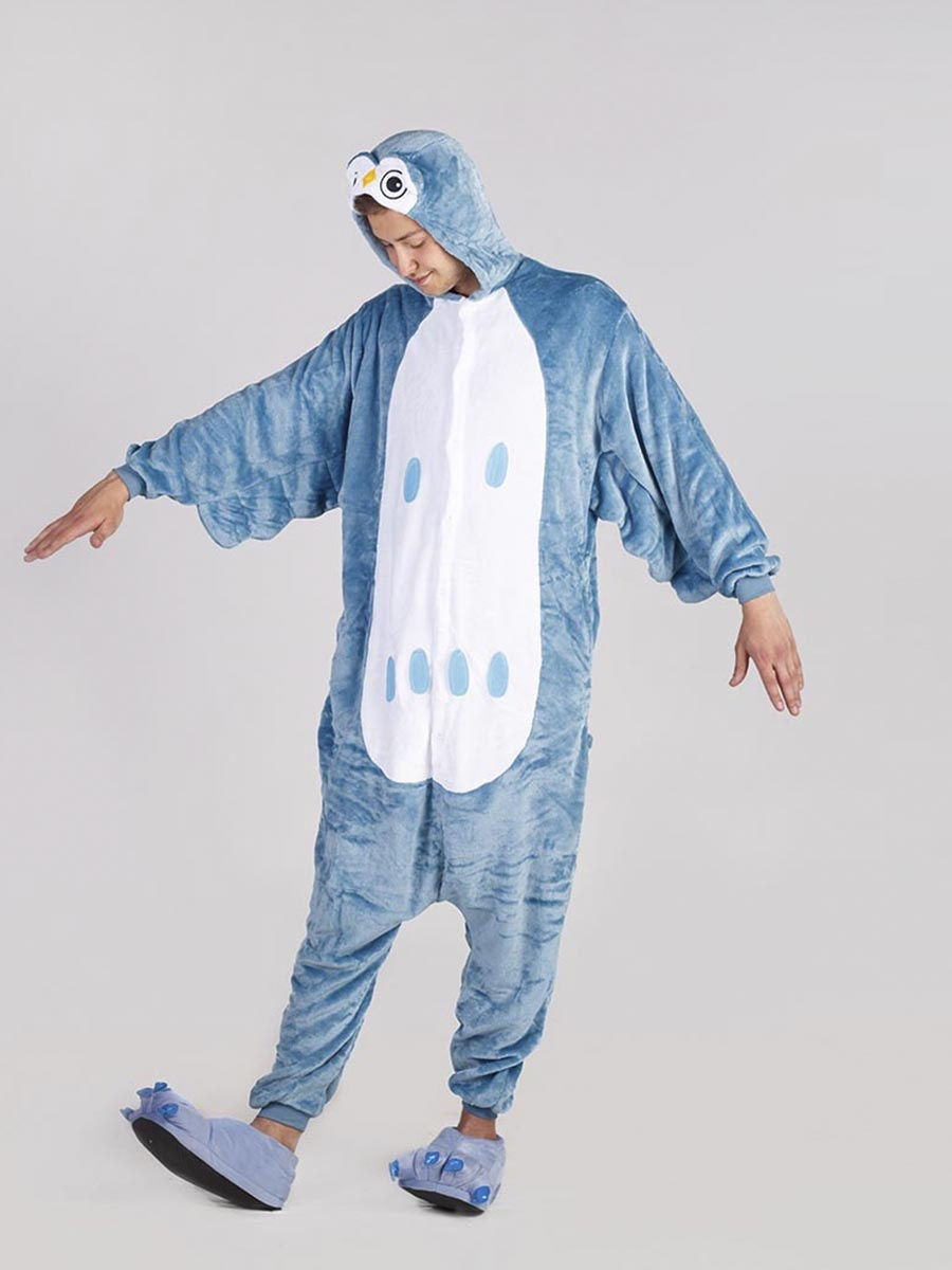 Піжама кігурумі Jamboo Сова S Біло-блакитний (J400959)