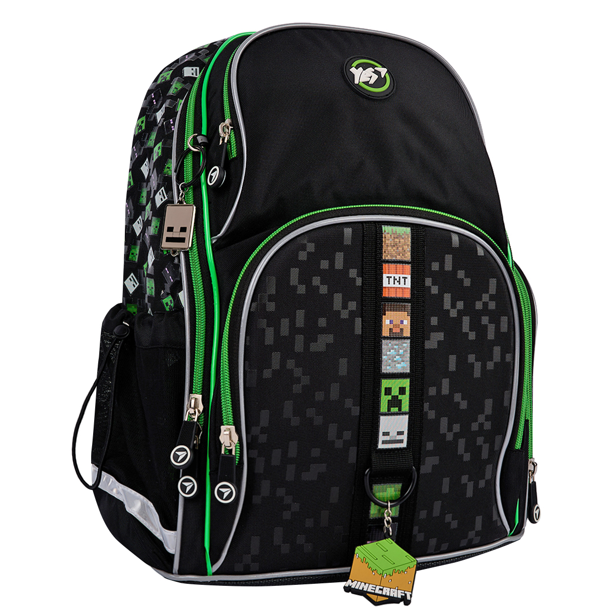 Рюкзак шкільний напівкаркасний YES S-100 Minecraft Game 37х30х14 см Чорний (559875)