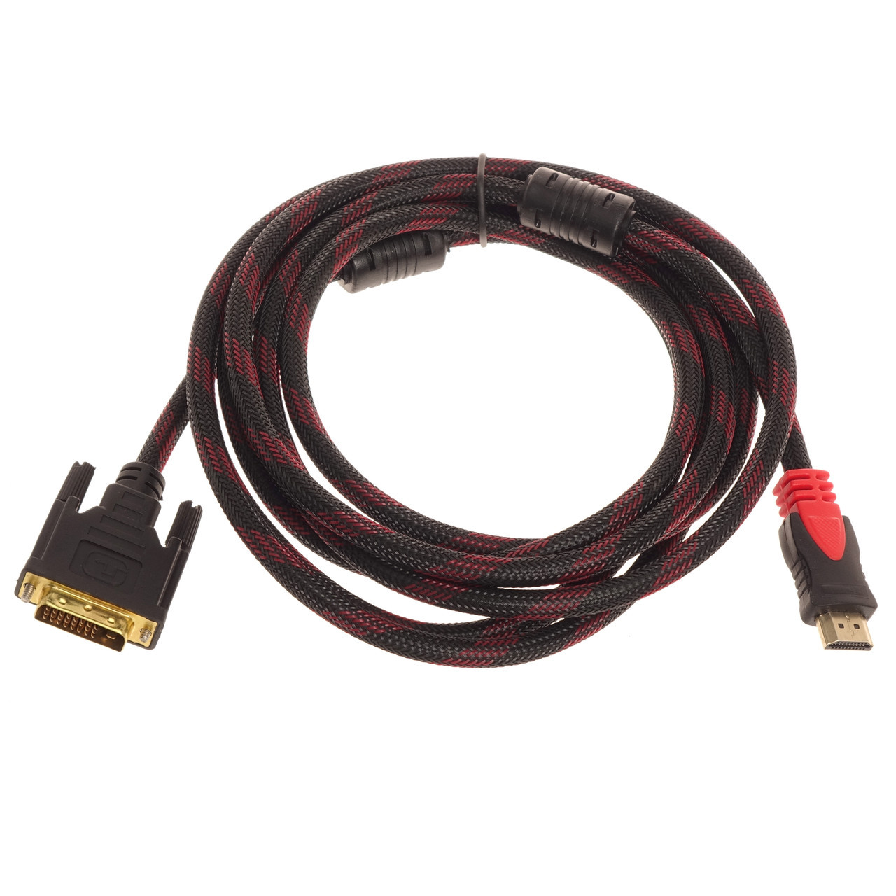 Кабель HDMI DVI-D 1.5 метра з феритами позолочений посилений (hub_np2_1283)