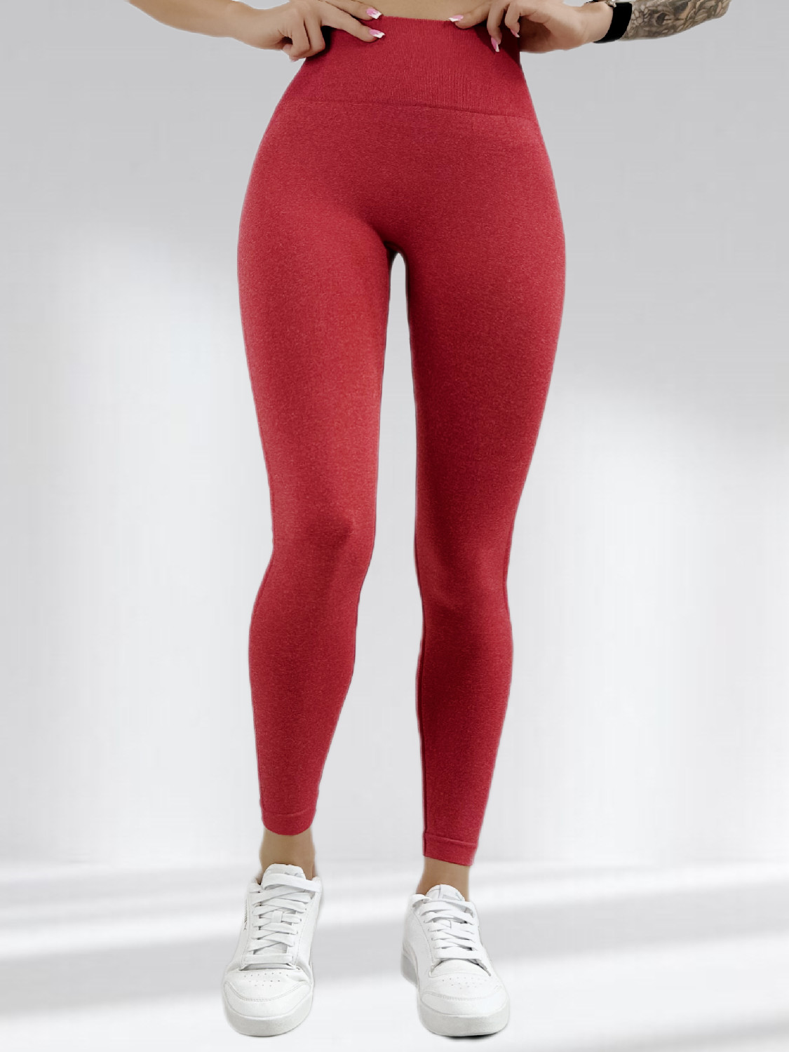 Лосини з Пуш Ап для фітнесу з високою талією LILAFIT Червоний L (LFL000072)