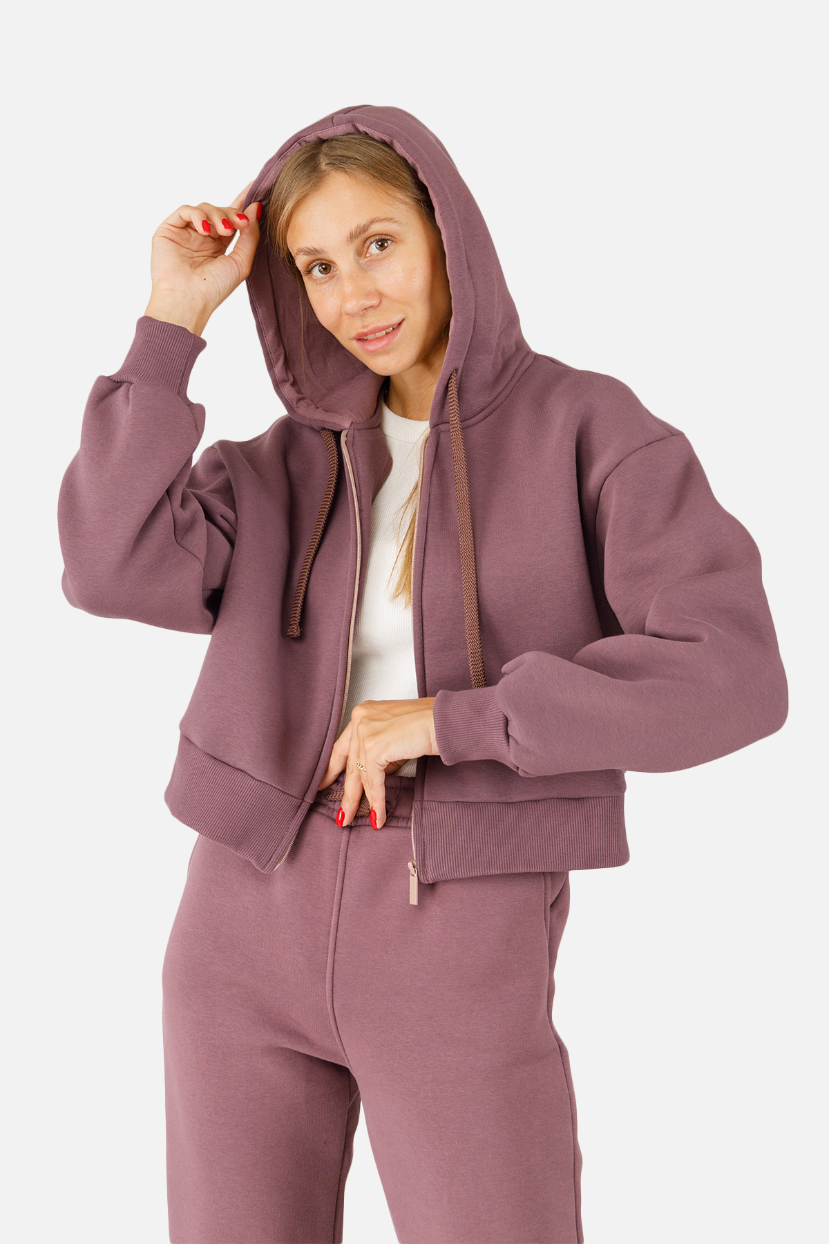 Жіноча толстовка Yuki 2XL Фіолетовий ЦБ-00254557 (SKT001004602)