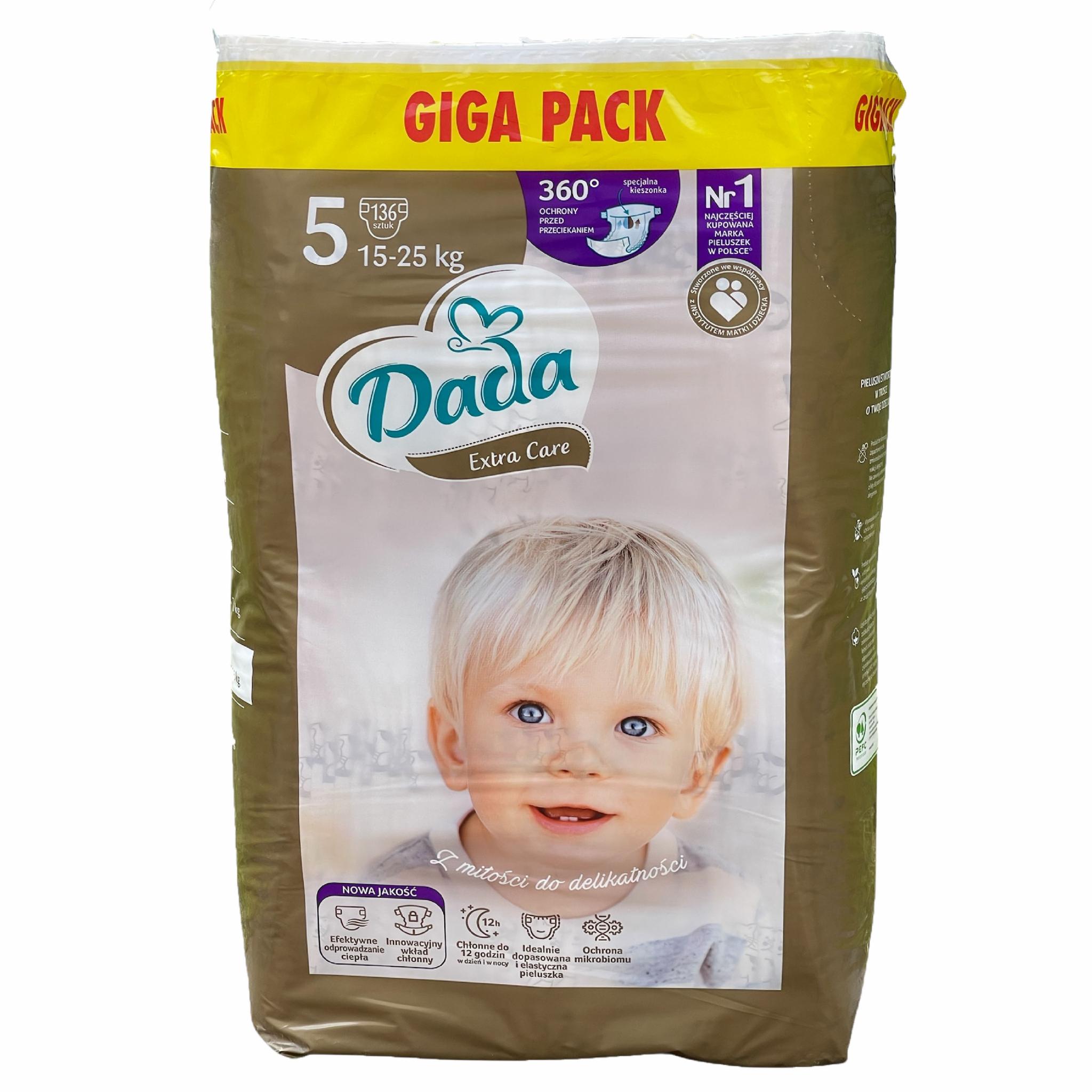 Підгузки Dada Extra Care 5 Junior 15-25 кг 136 шт (106276672)
