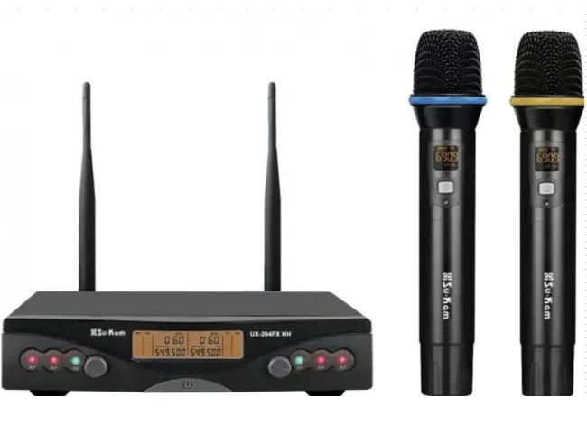 Радіосистема Su-Kam UX-204FX база 2 радіомікрофона Black