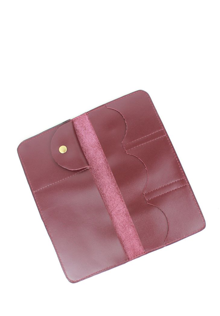 Шкіряний тревел кейс бордовий The Wings