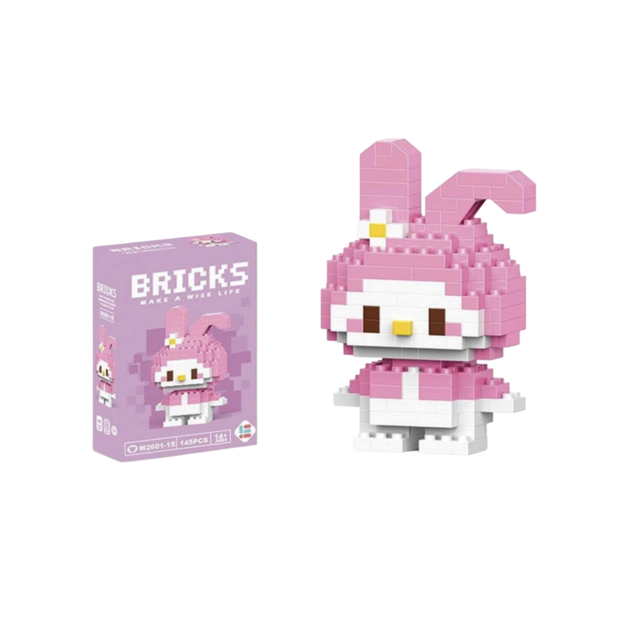 Конструктор OEM Bricks 3D My Melody Аnime 7.2 см 145 деталей Рожево-білий (W2601-15)